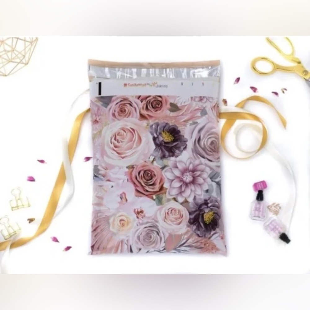 🌸(15) Floral Designer Poly Mailers 10x13 - Picture 2 of 3